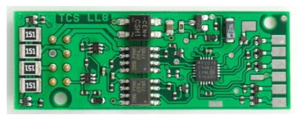 Train Control Systems (TCS) 1343 - LL8 Decoder (8 Functions) Decoder does not include Pin 3 on 8-pin NMRA plug as not used on LL Proto 2000  - HO Scale