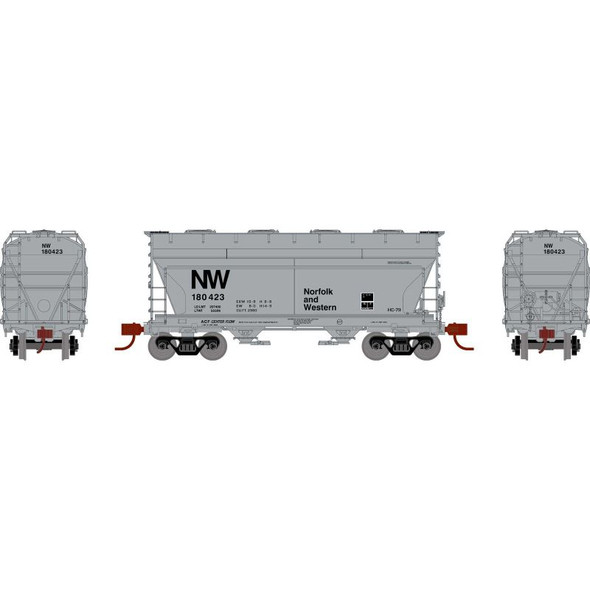 Athearn 24675 - ACF 2970 Covered Hopper Norfolk & Western (NW) 180423 - N Scale