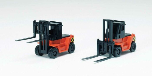 Tomytec 3518 - Forklift -- Orange, Black pkg(2)  - N Scale