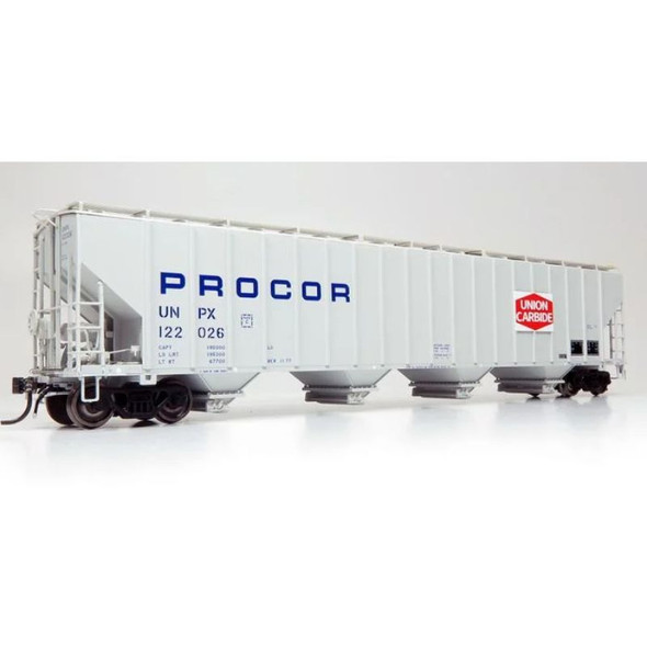 Rapido 157003-01 - Procor 5820 Covered Hopper: UNPX - Procor w/ Union Carbide Procor (UNPX) 122023 - HO Scale