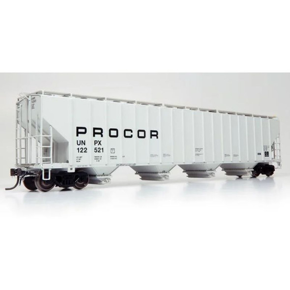 Rapido 157005-03 - Procor 5820 Covered Hopper: UNPX - Procor Low Black Solid Procor (UNPX) 122670 - HO Scale