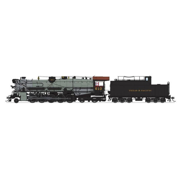 Broadway Limited 7241 - Lima 2-10-4 w/ Paragon 4 Sound/DC/DCC/Smoke Texas and Pacific (T&P) 610 - HO Scale