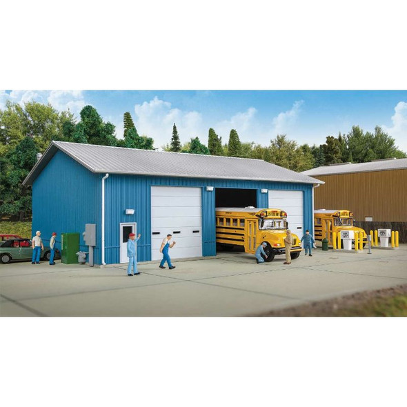 Walthers Cornerstone 933-3360 - Bus Maintenance Garage  - HO Scale Kit