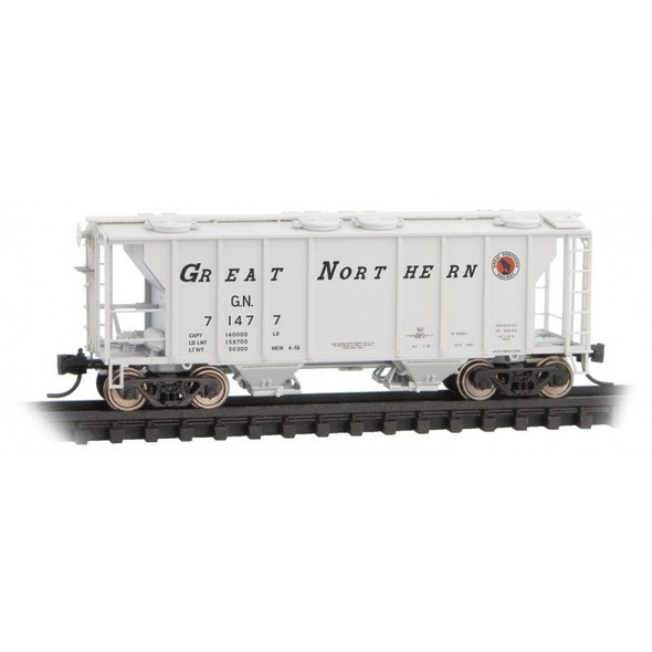 Micro-Trains Line 09500012 - PS-2 2003 cu. ft. 2-Bay Covered Hopper Great Northern (GN) 71477 - N Scale