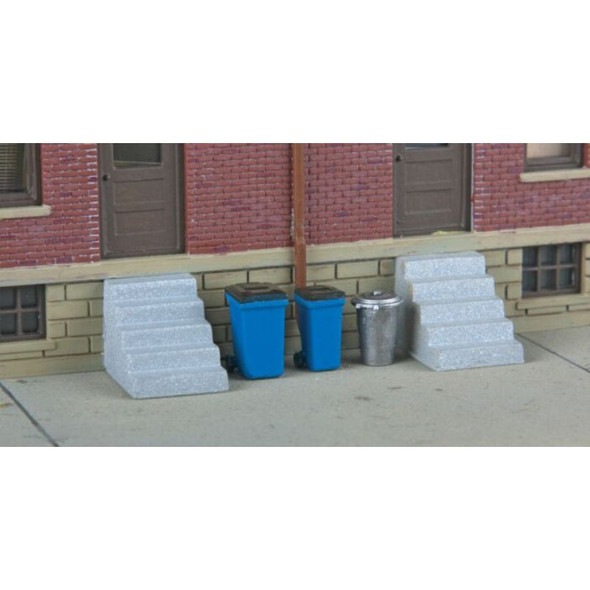 Walthers SceneMaster 949-4127 - Vintage Garbage Cans & Recycling Bins -- Kit (20)  - HO Scale Kit