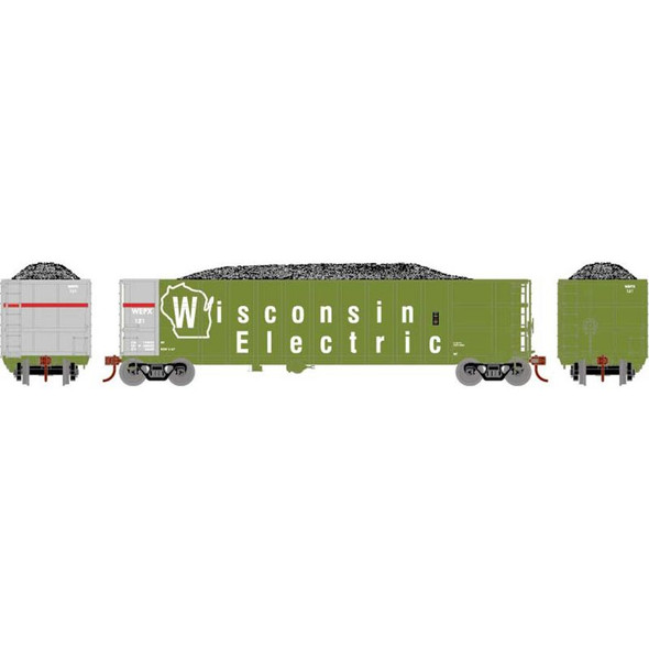 Athearn RTR 7487 - Thrall High Side Gondola w/Load Wisconsin Electric (WEPX) 121 - HO Scale