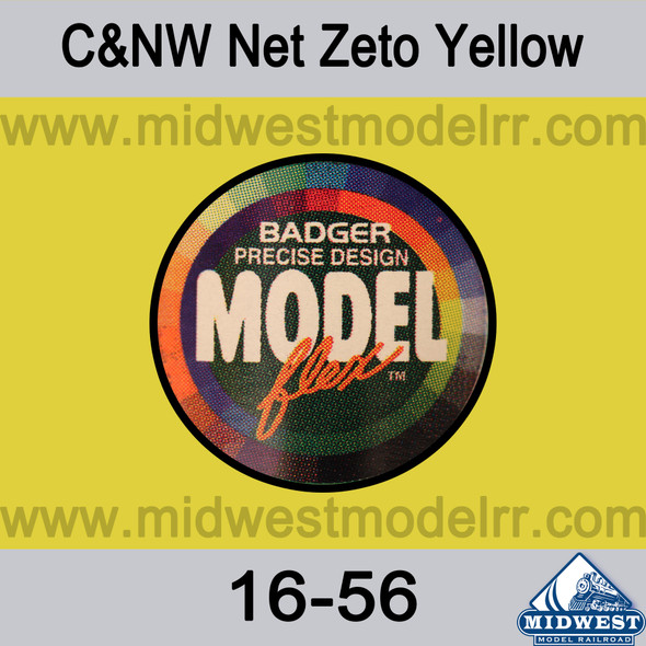 Badger MODELflex Paint - 16-56 C&NW New ZETO Yellow