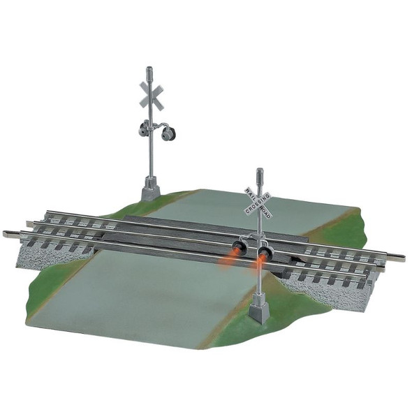 Lionel 6-12052 - Fastrack Grade Crossing with Flashers  - O Scale