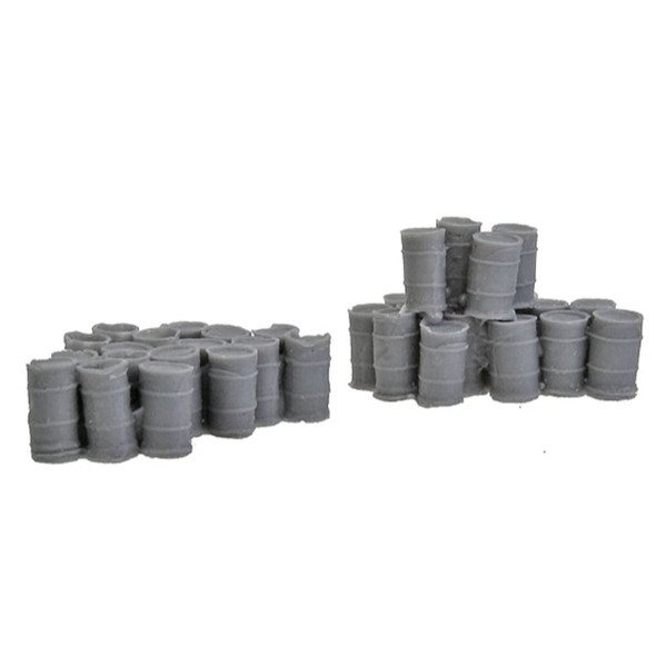Bar Mills 1002 - Assorted 55 Gallon Drums Unpainted  - N Scale