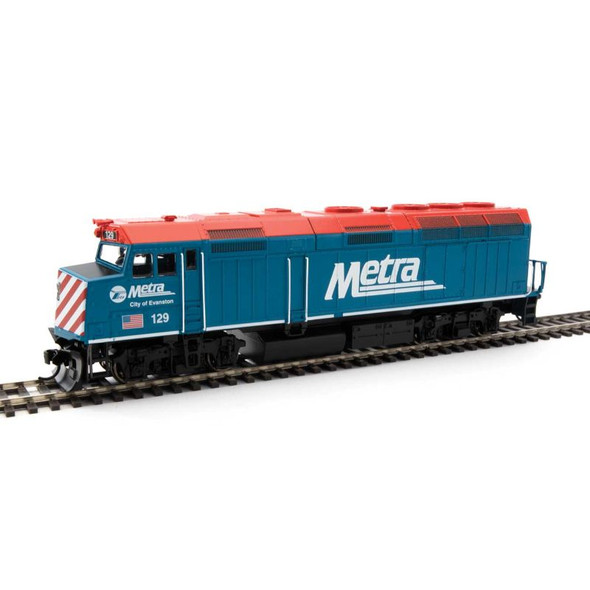 Walthers Mainline 910-19473 - EMD F40PH w/ DCC & Sound Metra (METX) 129 - HO Scale