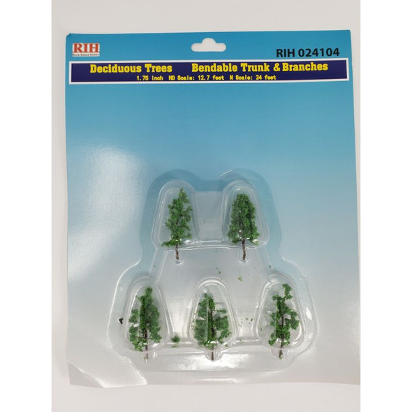 Rock Island Hobby 024104 - Deciduous Trees - 5, 1.75" - Multi Scale