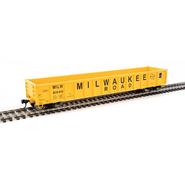 Walthers Mainline 910-6310 - 53' Railgon Gondola Milwaukee Road (MILW) 81037 - HO Scale