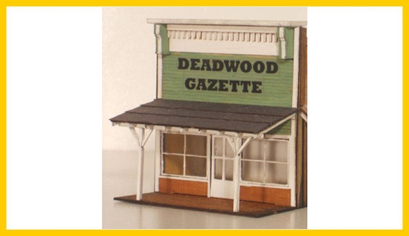 RslaserKits 2136 - LG’s Billiards / Deadwood Gazette Facade - HO Scale Kit