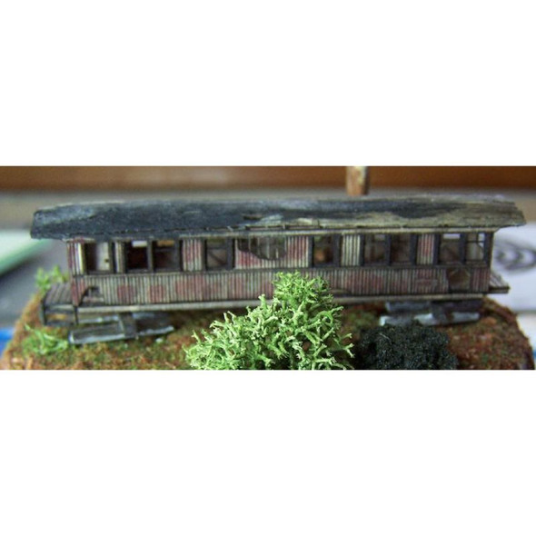 RslaserKits 3017 - Derelict Passenger Car - N Scale Kit