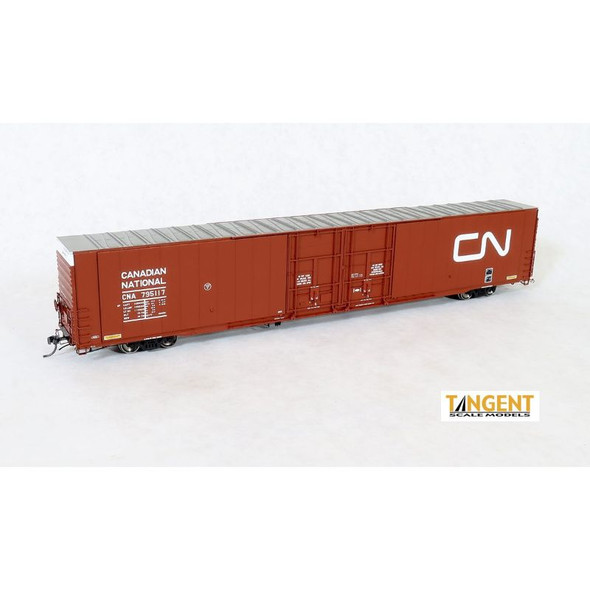 Tangent Scale Models 25039-01 - Greenville 86′ Double Plug Door Box Car Canadian National (CNA) 795101 - HO Scale