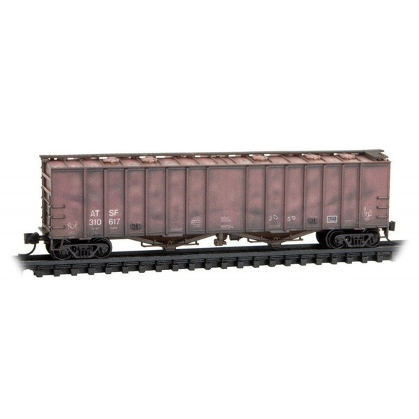 Micro-Trains Line 09844230 - 50' Airslide Covered Hopper [WEATHERED] Atchison, Topeka and Santa Fe (ATSF) 310617 - N Scale