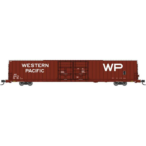 Bluford Shops 86680 - PS 86' Auto Parts Double Door Boxcar Western Pacific (WP) 86073 - N Scale