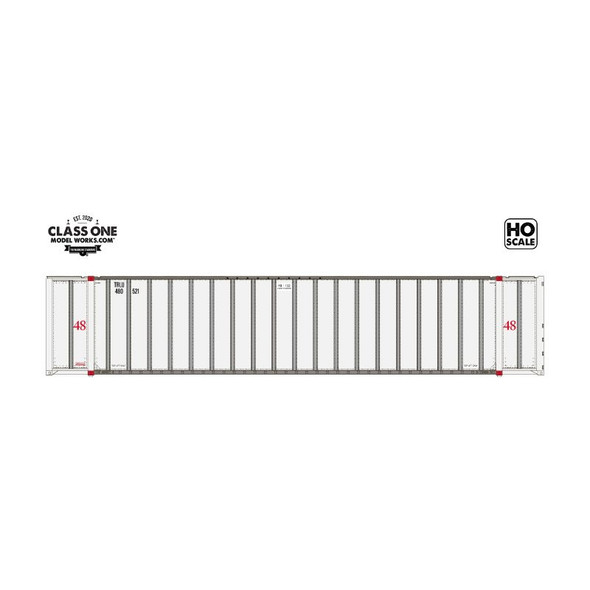 Class One Model Works CT00326 - Monon 48' Exterior-Post Containers TransAmerica 482305 - HO Scale