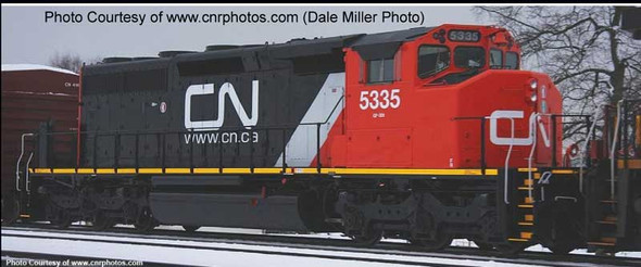 Pre-Order - Bowser 25386 - EMD SD40-2W w/ LokSound 5 Sound & DCC Canadian National (CN) 5335 - HO Scale