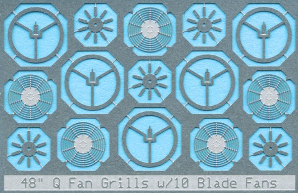 BLMA #86 - 48" 'Q' Fan Grills - 10 Blade - N Scale