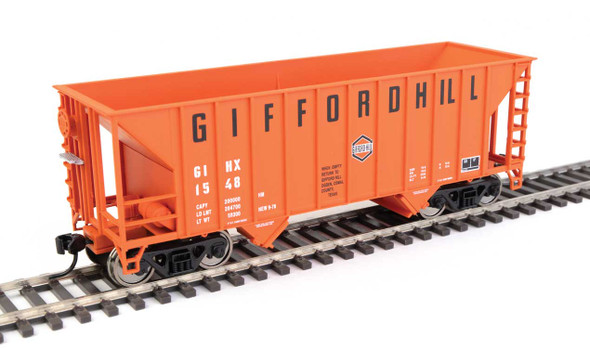 Walthers Mainline 910-56601 - 34' 100-Ton 2-Bay Hopper Gifford Hill (GIHX) 1548 - HO Scale