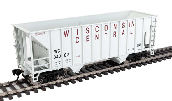 Walthers Mainline 910-56632 - 34' 100-Ton 2-Bay Hopper Wisconsin Central (WC) 34007 - HO Scale
