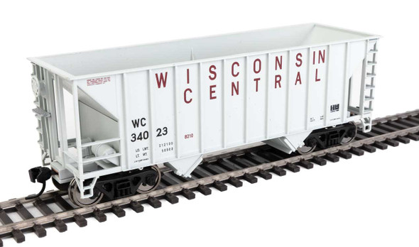 Walthers Mainline 910-56633 - 34' 100-Ton 2-Bay Hopper Wisconsin Central (WC) 34023 - HO Scale