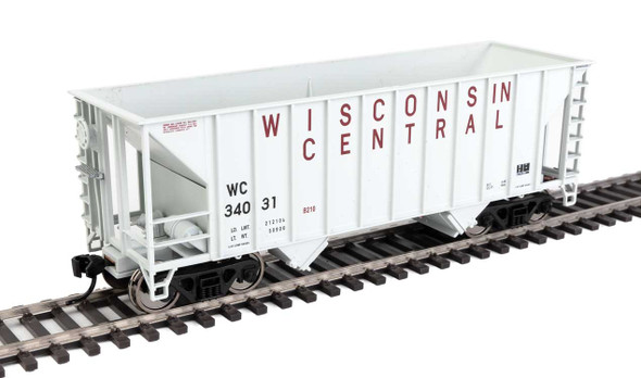 Walthers Mainline 910-56634 - 34' 100-Ton 2-Bay Hopper Wisconsin Central (WC) 34031 - HO Scale