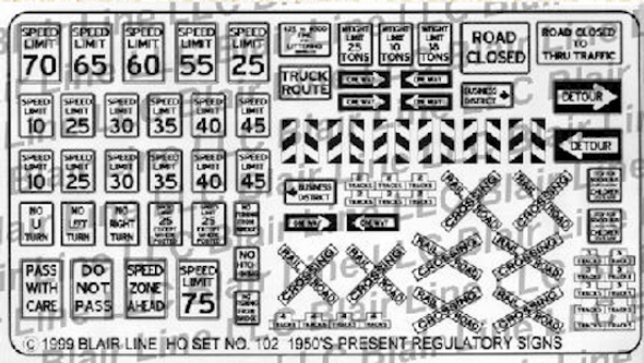 Blair Line 002 - Regulatory Signs No. 1 - N Scale