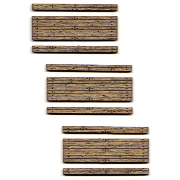 Blair Line 014 - Weathered 1-Lane Wood Grade Crossing -- Kit pkg(3)   - N Scale Kit