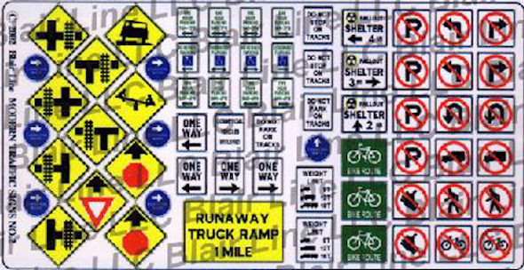 Blair Line 047 - Modern Traffic Signs - N Scale