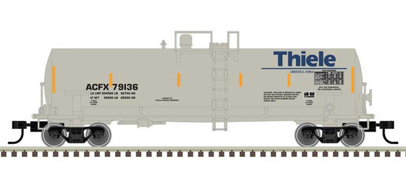 Atlas 50006161 - ACF 14,000-Gallon Kaolin Tank Car Thiele (ACFX) 79125  - N Scale
