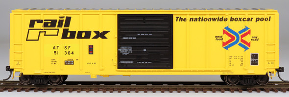 InterMountain 47521-02 - PS 5277 Cu. Ft. Exterior Post Boxcar  Atchison, Topeka and Santa Fe (ATSF) 51371 (Patched) - HO Scale