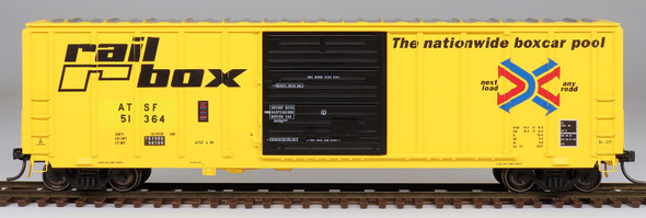 InterMountain 47521-03 - PS 5277 Cu. Ft. Exterior Post Boxcar  Atchison, Topeka and Santa Fe (ATSF) 51396 (Patched) - HO Scale