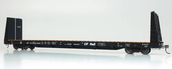 Rapido 147002A - Marine Industries 66' Bulkhead Flatcar Canadian Pacific (CP) 317508 - HO Scale