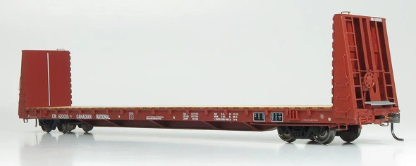 Rapido 147003A - Marine Industries 66' Bulkhead Flatcar Canadian National (CN) 620005 - HO Scale