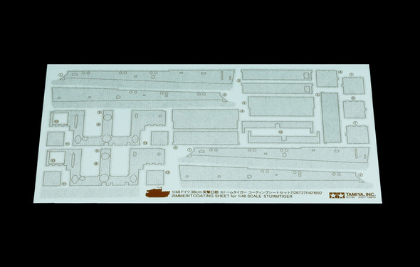 Tamiya 12672 - Zimmerit Coating Sheet - 1/48 Sturmtiger Germany  - 1:48 Scale Kit