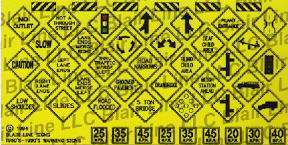 Blair Line 110 - Warning Signs #4 - HO Scale
