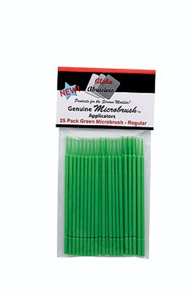 Alpha Abrasives 1302 - Regular Applicator Brush - Microbrush(R) - Green pkg(25)