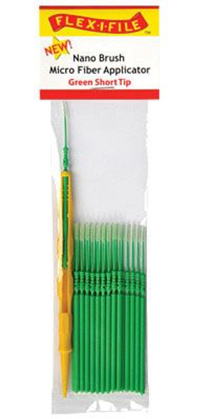 Flex-i-File N934001 - Nano Brush - Short Tip & 1 Applicator Handle/Holder (green) pkg(24)