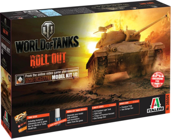 Italeri 37504 - World of Tanks - M24 Chaffee Great Britain  - 1:35 Scale Kit