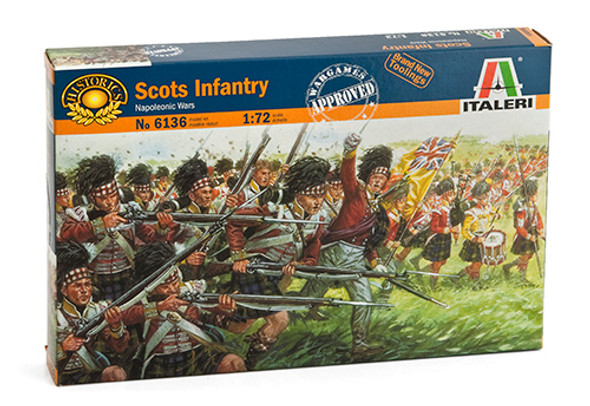 Italeri 6136 - Napoleonic Wars: Scots Infantry Great Britain  - 1:72 Scale Kit