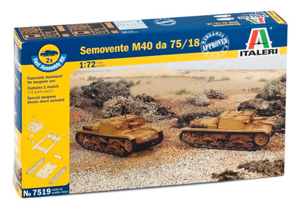 Italeri 7519 - Semovente M40 da 75/18 Italy  - 1:72 Scale Kit