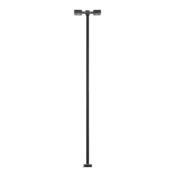 Atlas 70000215 - DOUBLE ARM SQUARE LIGHT, BLACK, 30FT, WARM LED [3-PACK]  - HO Scale