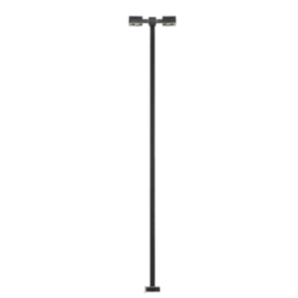 Atlas 70000216 - DOUBLE ARM SQUARE LIGHT, BLACK, 30FT, COOL WHITE LED [3-PACK]  - HO Scale