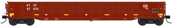 Trainworx 25225-16 - 52’6″ Corrugated Gondola Atchison, Topeka and Santa Fe (ATSF) 87870 - N Scale