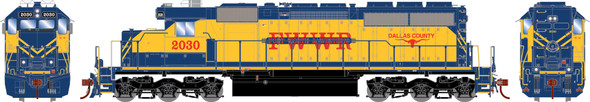 PRE-ORDER - Athearn RTR 73746 - EMD SD40 w/ Econami DCC & Sound Fort Worth and Western Railroad (FWWR) 2030 - HO Scale