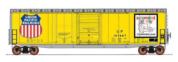 InterMountain 45636-01 - 50' PS-1 Double Door Boxcar Union Pacific (UP) 167667 - HO Scale