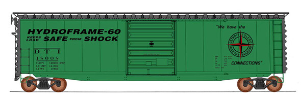 InterMountain 45951-01 - 50' PS-1 Single Door Boxcar Detroit, Toledo and Ironton (DTI) 18008 - HO Scale