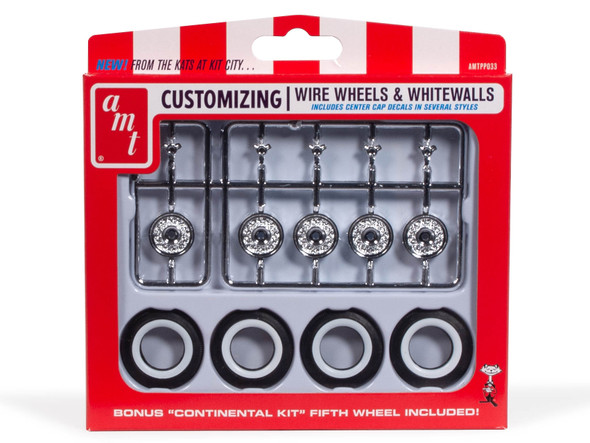AMT PP033 - KH Wire Wheels & Tire Parts Pack  - 1:25 Scale Kit